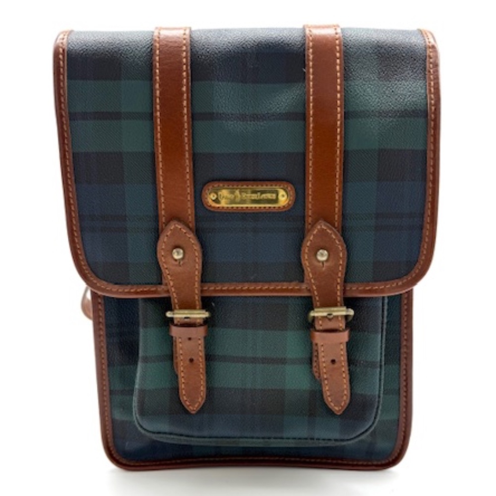 Vintage Polo Ralph Lauren Black Watch Plaid Back Pack~Vintage~Retro~Classic